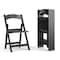 Flash Furniture Black Resin Folding Chair, PK4 4-LE-L-1-BLACK-GG - alternate 1